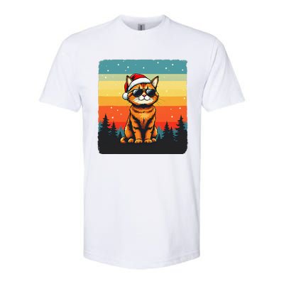 Vintage Style Orange Tabby Cat Friendly Wearing Sunglasses Softstyle CVC T-Shirt