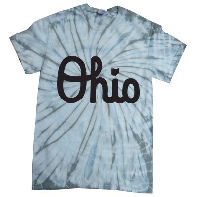 Vintage Script Ohio Dots The I Tie-Dye T-Shirt