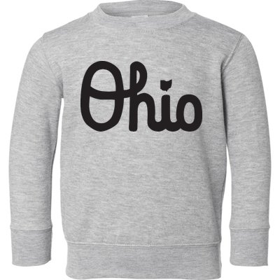 Vintage Script Ohio Dots The I Toddler Sweatshirt