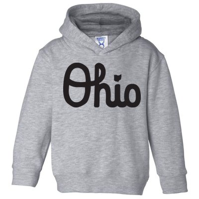Vintage Script Ohio Dots The I Toddler Hoodie