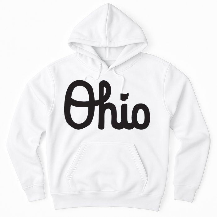 Vintage Script Ohio Dots The I Hoodie