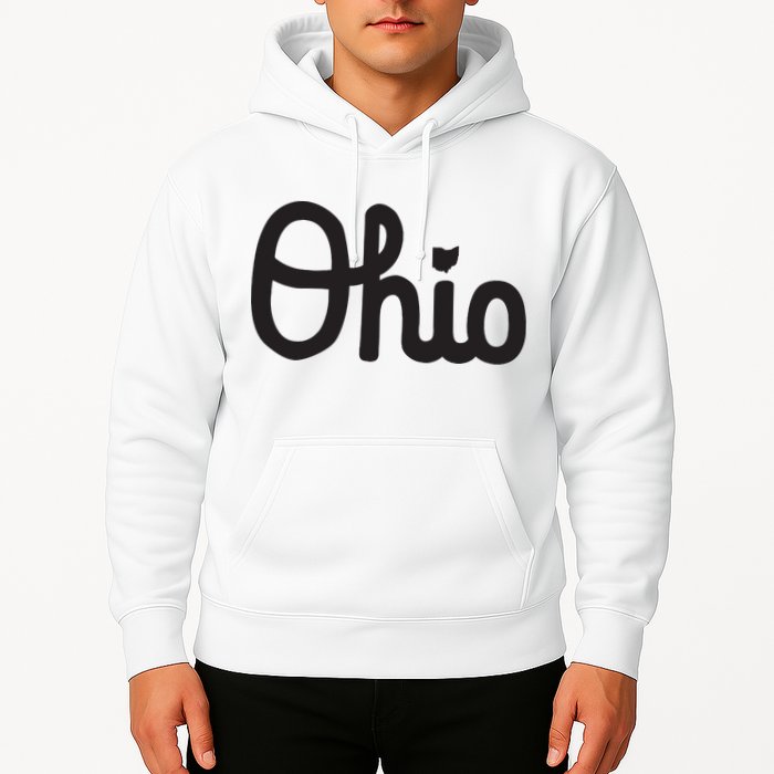 Vintage Script Ohio Dots The I Hoodie