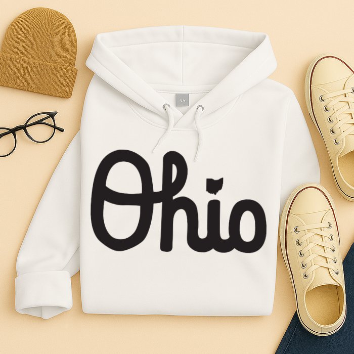 Vintage Script Ohio Dots The I Hoodie