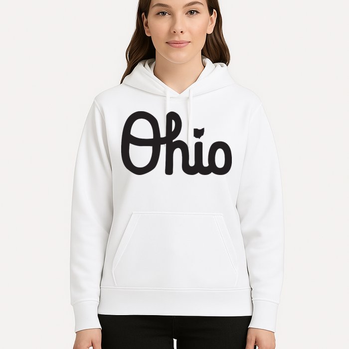 Vintage Script Ohio Dots The I Hoodie