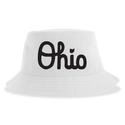 Vintage Script Ohio Dots The I Sustainable Bucket Hat