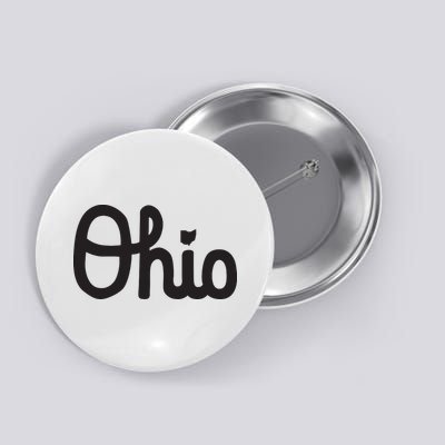Vintage Script Ohio Dots The I Button