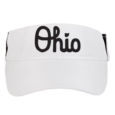 Vintage Script Ohio Dots The I Adult Drive Performance Visor