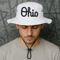 Vintage Script Ohio Dots The I Bucket Hat