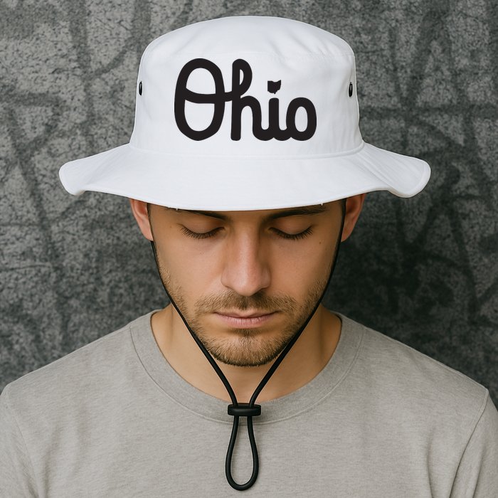 Vintage Script Ohio Dots The I Bucket Hat