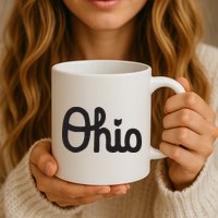 Vintage Script Ohio Dots The I Mug