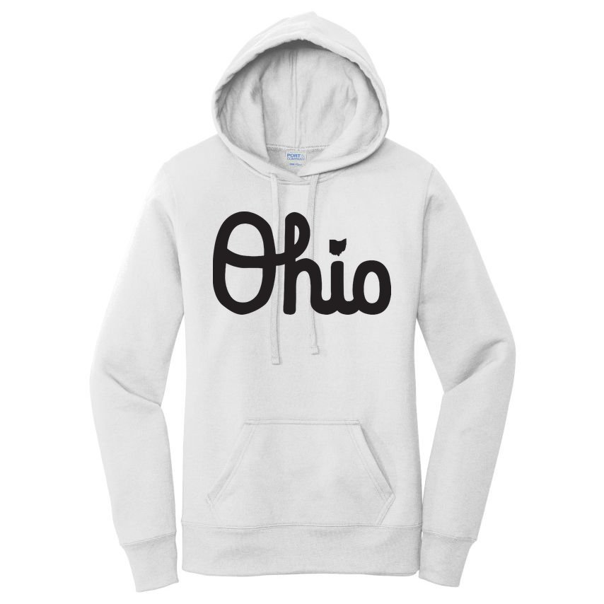 Vintage Script Ohio Dots The I Women's Pullover Hoodie