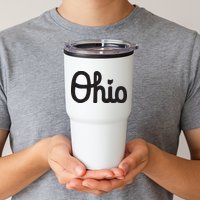 Vintage Script Ohio Dots The I Tumbler