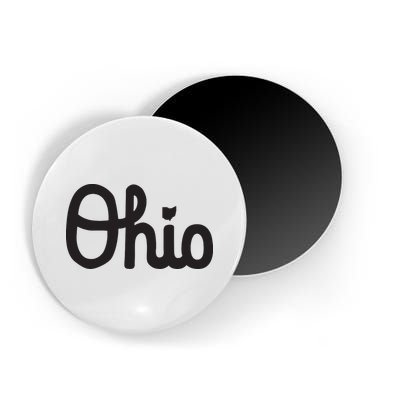 Vintage Script Ohio Dots The I Magnet