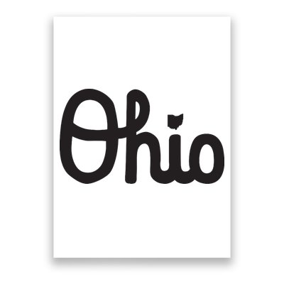 Vintage Script Ohio Dots The I Poster