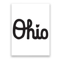 Vintage Script Ohio Dots The I Poster