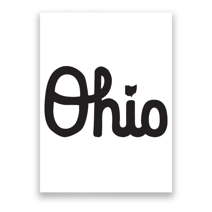 Vintage Script Ohio Dots The I Poster