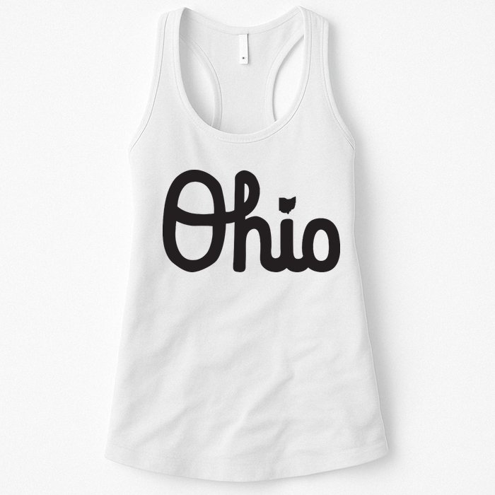 Vintage Script Ohio Dots The I Womens Tank Top