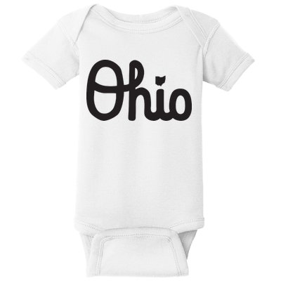 Vintage Script Ohio Dots The I Baby Bodysuit