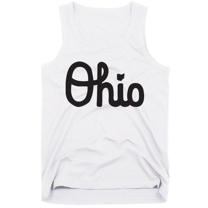 Vintage Script Ohio Dots The I Tank Top