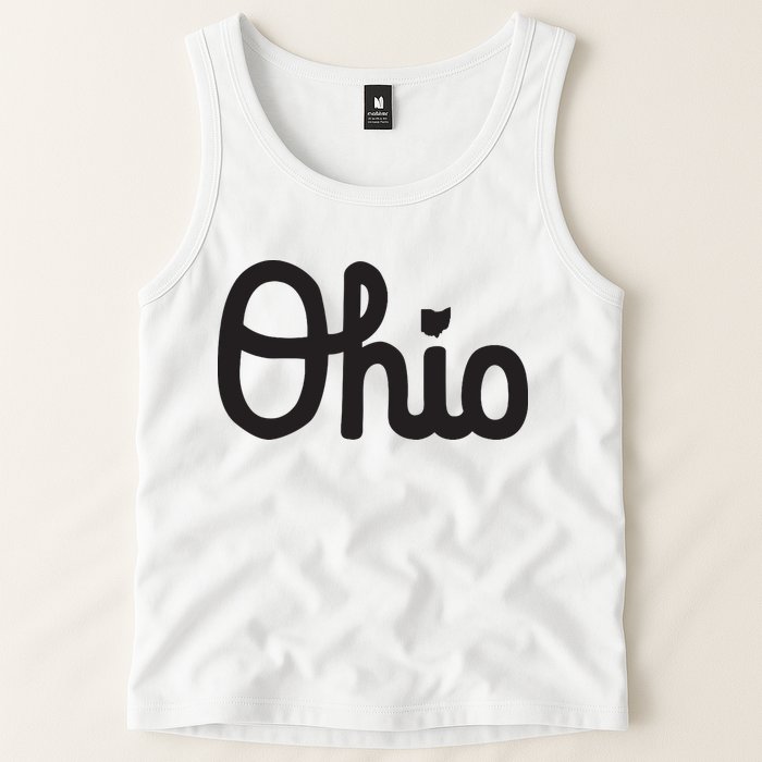 Vintage Script Ohio Dots The I Tank Top