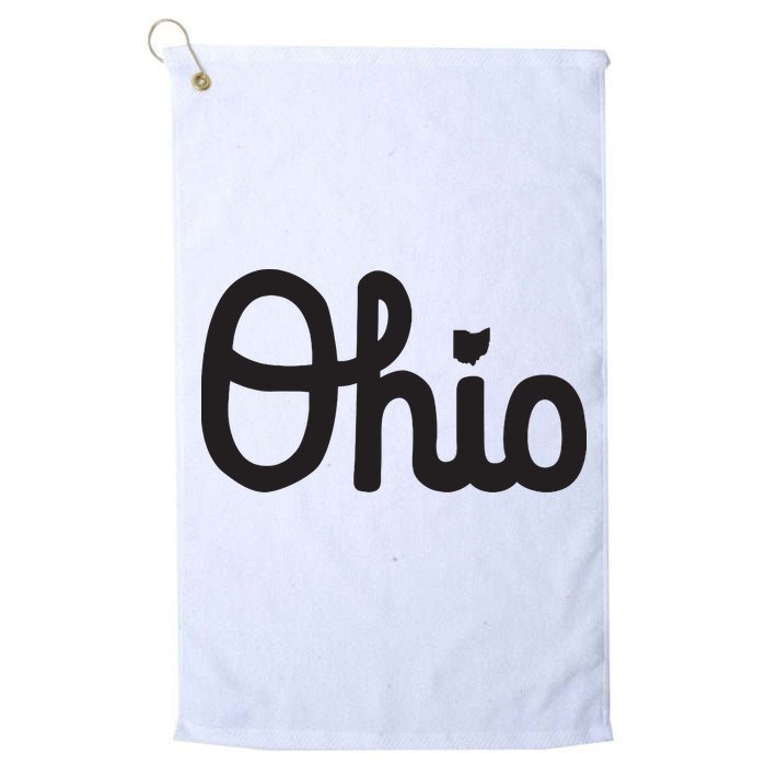 Vintage Script Ohio Dots The I Golf Towel