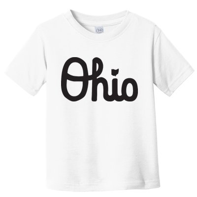 Vintage Script Ohio Dots The I Toddler T-Shirt