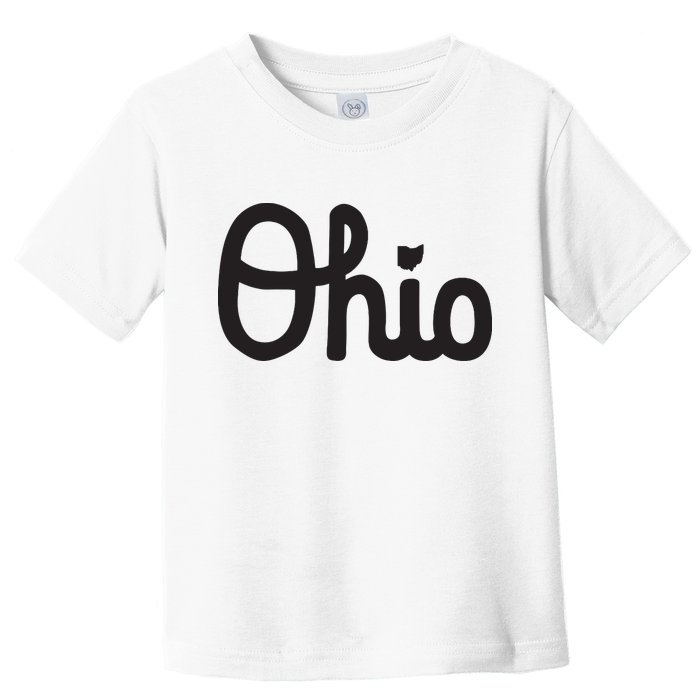 Vintage Script Ohio Dots The I Toddler T-Shirt
