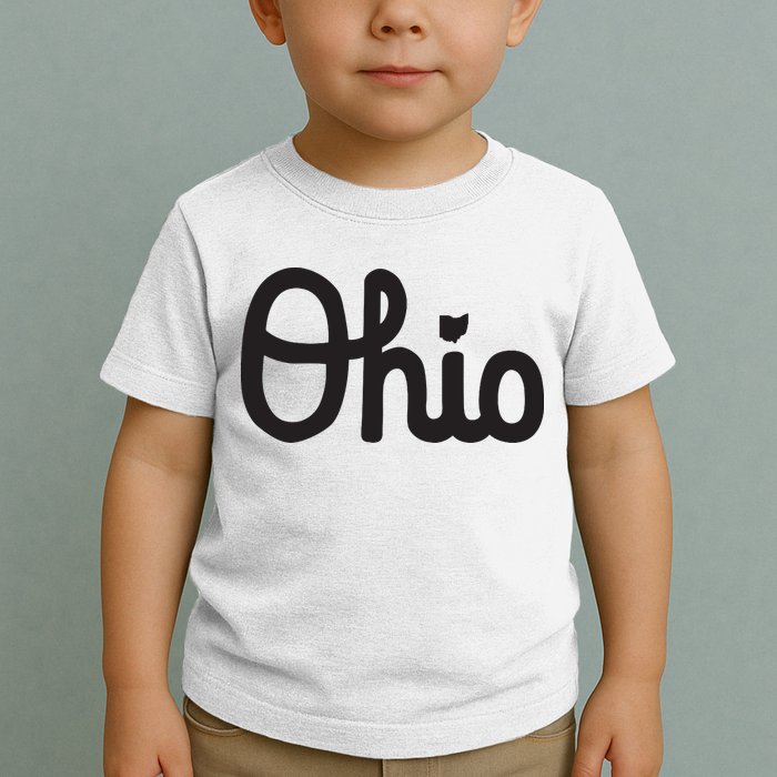 Vintage Script Ohio Dots The I Toddler T-Shirt