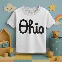 Vintage Script Ohio Dots The I Toddler T-Shirt
