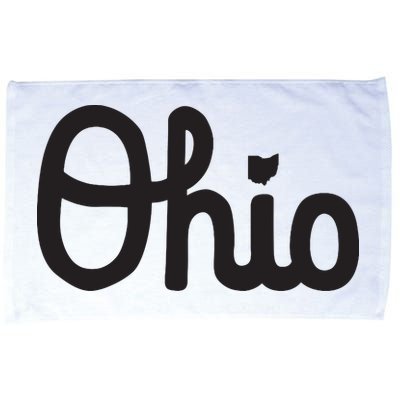 Vintage Script Ohio Dots The I Microfiber Hand Towel