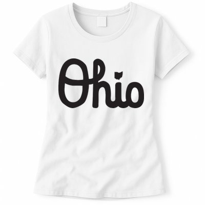 Vintage Script Ohio Dots The I Womens T-Shirt