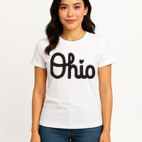 Vintage Script Ohio Dots The I Womens T-Shirt