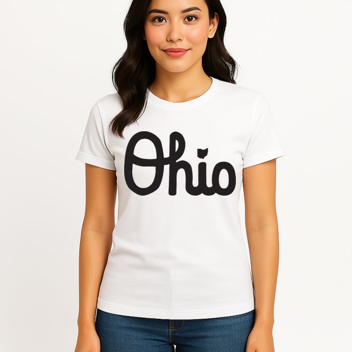 Vintage Script Ohio Dots The I Womens T-Shirt
