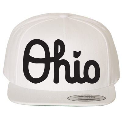 Vintage Script Ohio Dots The I Wool Snapback Cap
