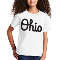 Vintage Script Ohio Dots The I Kids T-Shirt