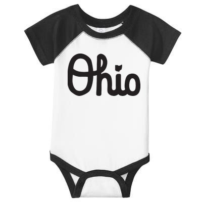 Vintage Script Ohio Dots The I Infant Baby Jersey Bodysuit