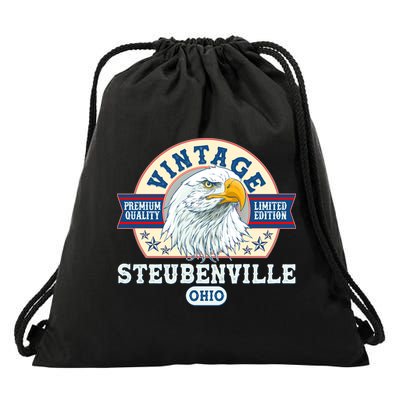 Vintage Steubenville Ohio Premium Quality Limited Edition Eagle Emblem Drawstring Bag