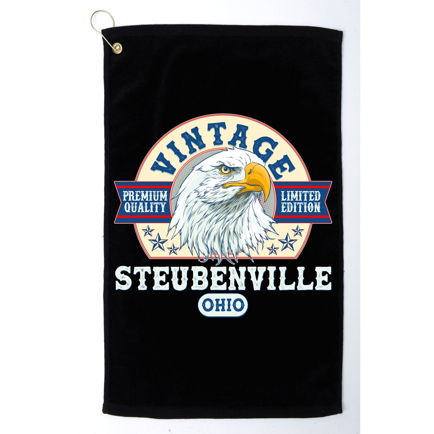 Vintage Steubenville Ohio Premium Quality Limited Edition Eagle Emblem Golf Towel