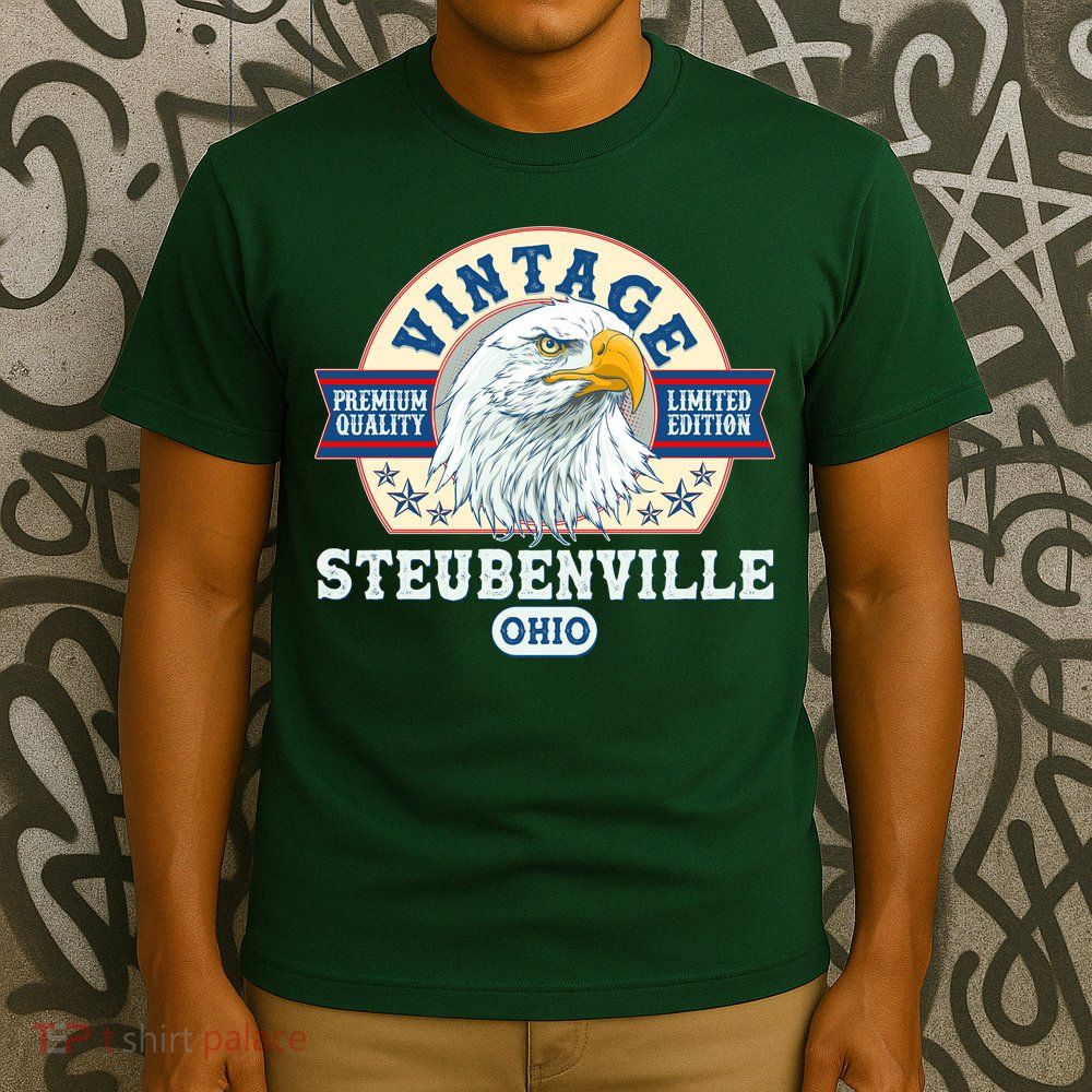 Vintage Steubenville Ohio Premium Quality Limited Edition Eagle Emblem T-Shirt