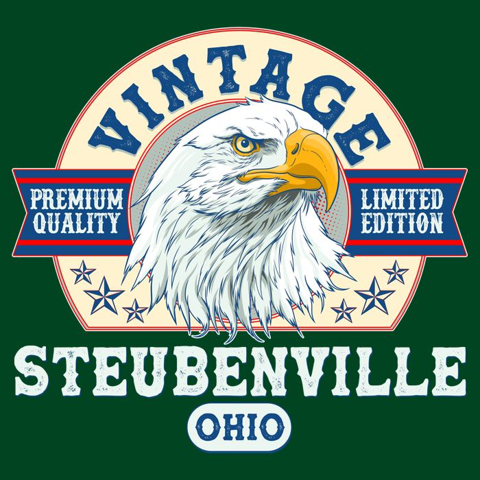 Vintage Steubenville Ohio Premium Quality Limited Edition Eagle Emblem Womens T-Shirt