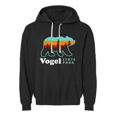 Vogel State Park Camping Georgia Lake Bear Garment-Dyed Fleece Hoodie