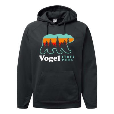 Vogel State Park Camping Georgia Lake Bear Performance Fleece Hoodie