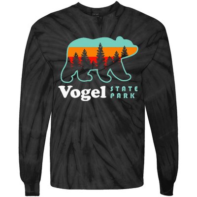 Vogel State Park Camping Georgia Lake Bear Tie-Dye Long Sleeve Shirt