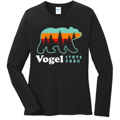 Vogel State Park Camping Georgia Lake Bear Ladies Long Sleeve Shirt