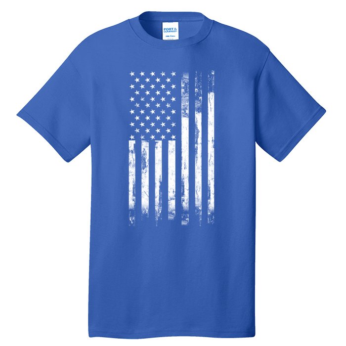 Vintage Style Patriotic Gift Distressed America Usa Flag Gift Tall T-Shirt