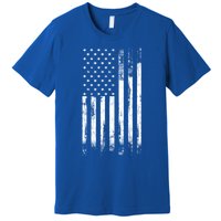 Vintage Style Patriotic Gift Distressed America Usa Flag Gift Premium T-Shirt