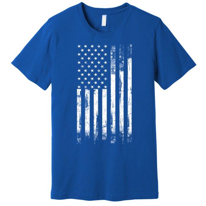 Vintage Style Patriotic Gift Distressed America Usa Flag Gift Premium T-Shirt