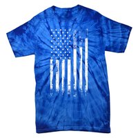 Vintage Style Patriotic Gift Distressed America Usa Flag Gift Tie-Dye T-Shirt