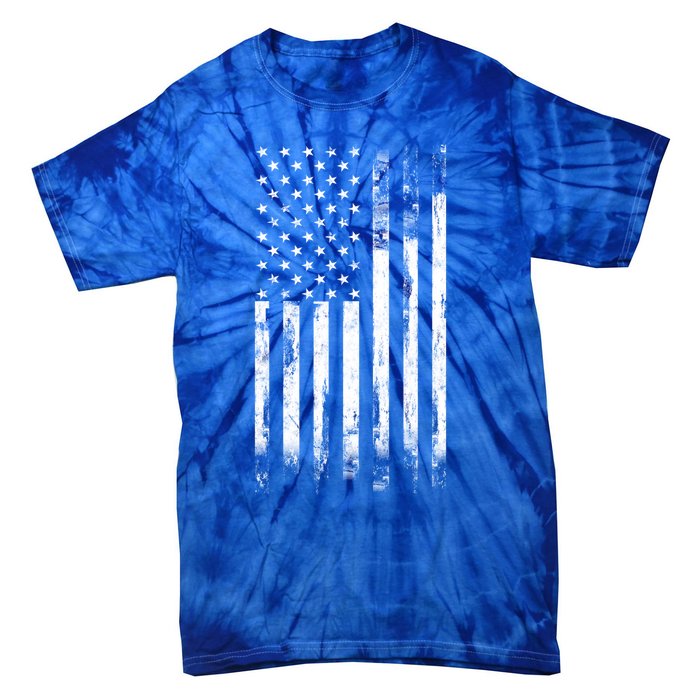 Vintage Style Patriotic Gift Distressed America Usa Flag Gift Tie-Dye T-Shirt