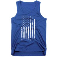 Vintage Style Patriotic Gift Distressed America Usa Flag Gift Tank Top